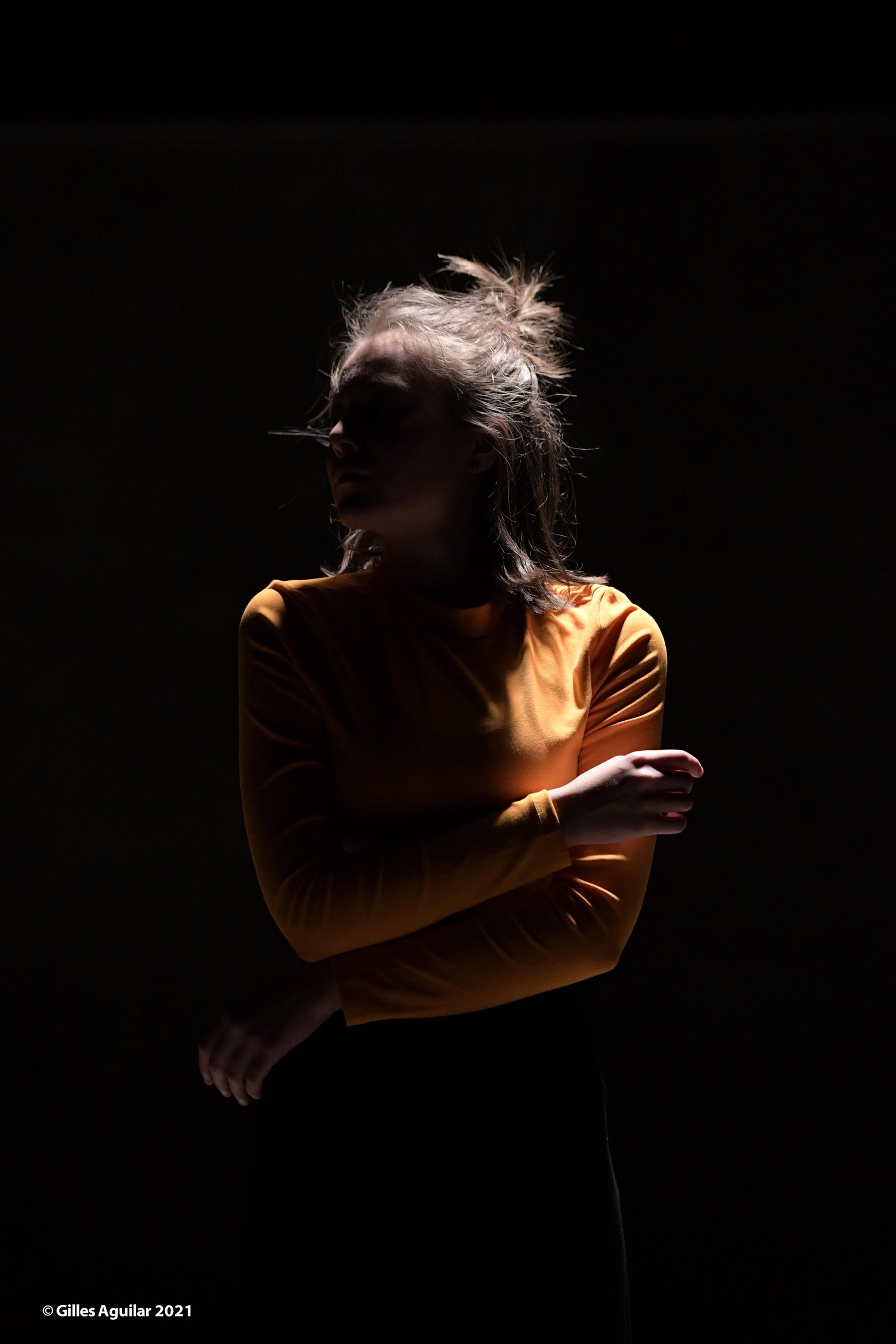photo de danse type portrait avec jeux d'ombre